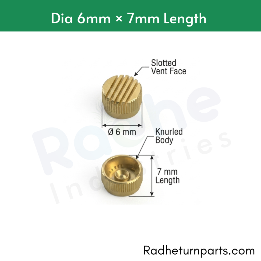 Brass 6mm Core Box Air Vent