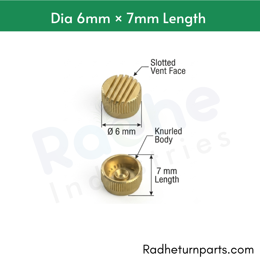 Brass 6mm Core Box Air Vent
